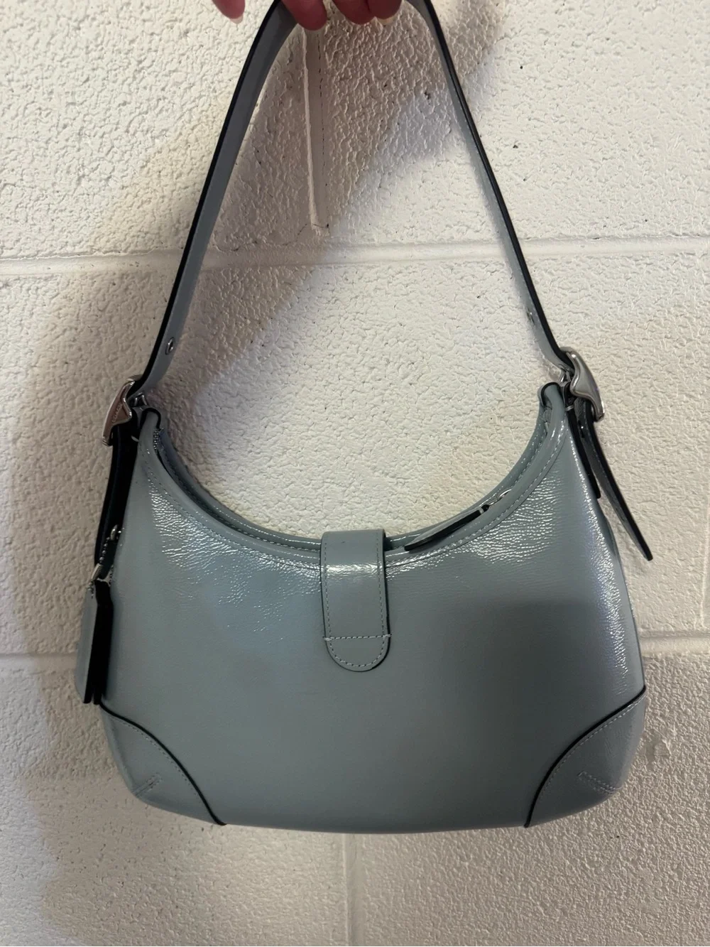 Coach light blue hamptons hobo bag